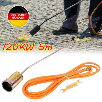 Produktbild von Unkrautbrenner Gasbrenner Abflammgerät Unkrautvernichter Dachbrenner Brenner 5m