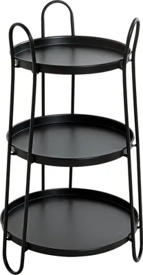 Produktbild von HAKU Beistelltisch schwarz - Metall, B/H/T: 43x72x43 cm