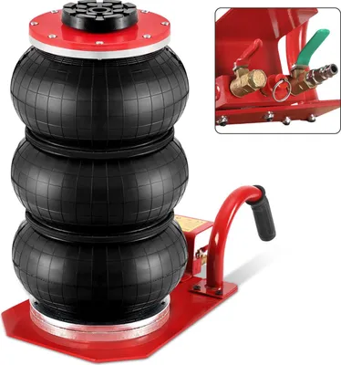 Produktbild von Faziango Triple Bag Air Jack 3 t - Luftkissenheber 140-450 mm Hubhöhe - 5 Minuten Hubzeit - Kurzgriff - Arbeitssparend - Rot