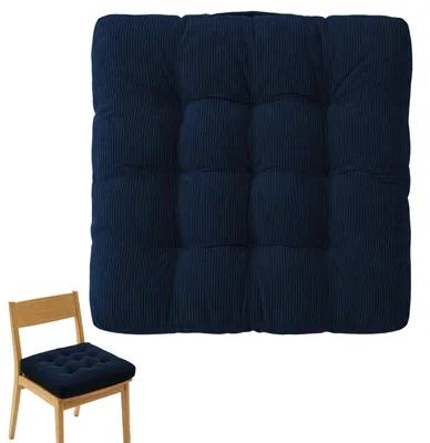 Sitzkissen 40x40 cm, extra dick, Outdoor, mit Tragegriff, dunkelblau