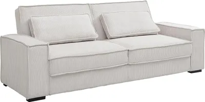 Produktbild von 3-Sitzer Schlafsofa aus beigem Cord - FINORO