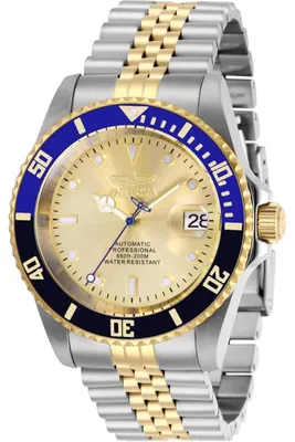 Zdjęcie produktu dla Invicta Pro Diver 29181 Zegarek Męski - Mechanizm Automatyczny - Stal Nierdzewna ze Złotą Tarcza - 42 mm