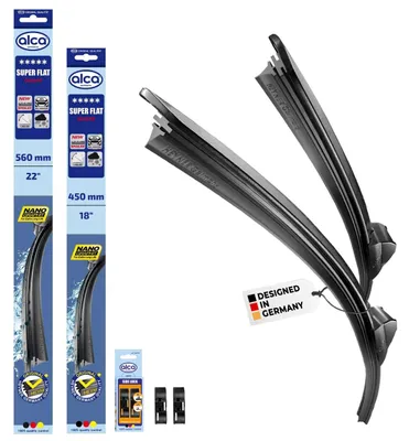 Produktbild von alca® Scheibenwischer für OPEL ASTRA H Caravan 08.2004 - 03.2010, SUPER FLAT Flachbalkenwischer, extraflaches Design, Flexibel, Nanographitbeschichtung