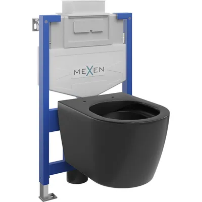 Obrázok produktu pre Mexen podomietkový WC systém Felix XS-U s WC misou Carmen, čierna matná - 6853388XX85