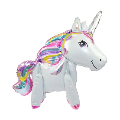 Produktbild von Stehender Folienballon Einhorn 54cm (Party - Ballons)