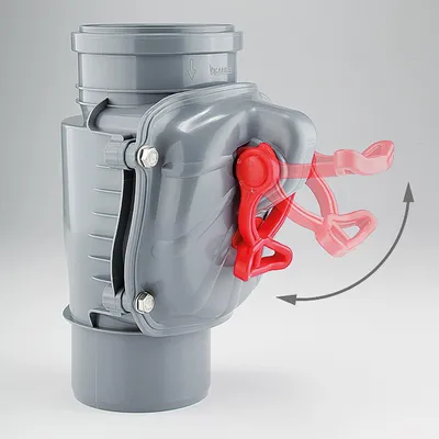 Produktbild von Ø110 mm ZB110 VERTIKAL Rückstauklappe Rückstauverschluss Rückstauvent DN110 für KG,HT, Rattenstop