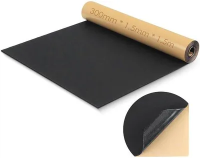 Produktbild von Selbstklebende Schaumstoffplatte, 300 mm - Neopren-Schaum - Schallisolierung - Schwingungsdämpfung - Vemera