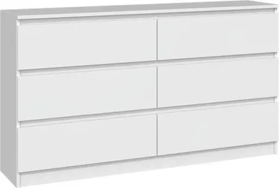 Produktbild von Topeshop M6 140 BIEL 2X3, Weiß, 6 Schublade(n), Partikelbord, Einfarbig, Modern, Partikelbord