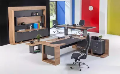 Produktbild von Schreibtisch Büromöbel Eckschreibtisch Couchtisch Aktenschrank 3tlg. Set