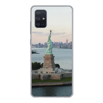 Produktbild von MuchoWow® Handyhülle Schutzhülle Hülle für Samsung Galaxy A71 New York - Freiheitsstatue - Amerika Silikon Softcase Handy Hülle - Kartenbesitzer