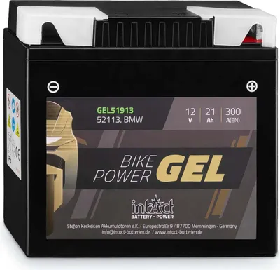 Immagine prodotto di intAct Bike-Power batteria moto GEL 51913 12V 21Ah BMW con ABS Gel51913