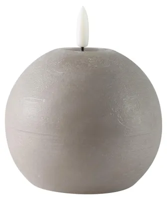 Image de Bougie LED Eglo Leskino, blanc chaud, 10 x Ø 10 cm, taupe