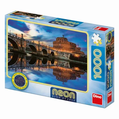 Produktbild von Dino Puzzle Neon Legepuzzle Angel Castle 1000 Teile Glow in the Dark