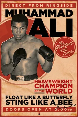 Obrázek produktu pro Muhammad Ali Vintage plakát 61 x 91,5 cm