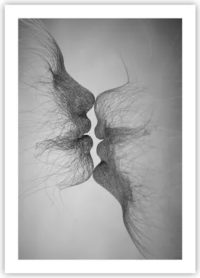 Produktbild von Poster - Poster ohne Rahmen - Kuss Liebe Paar - 50x70 cm - Wand Bild - Wanddeko - Wandbilder - Kunstposter - Wandposter - Bilder - Kunstdruck - Wanddekoration - Wandbild - P2XPA50x70-4967
