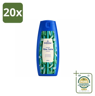 Immagine prodotto di 20 confezioni di crema detergente per il bagno e la doccia Melkmeisje – Aloe Vera – 300 ml – Confezione risparmio – 20 pezzi