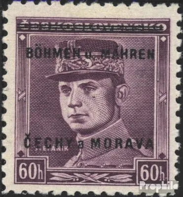 Produktbild von Briefmarken Böhmen und Mähren 1939 Mi 8 mit Falz Aufdruckausgabe