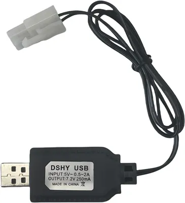 Obrázok produktu pre YUNIQUE GREEN-CLEAN-POWER USB nabíjačka 5 V pre 7,2 V NiMH/NiCd akumulátory, 200 mA, konektor L6.2-2P, nabíjací kábel pre RC modely – autá, lode, tanky