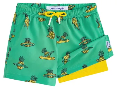 Imagen del producto de Pantalones de baño para niños con forro interior de compresión 2 en 1