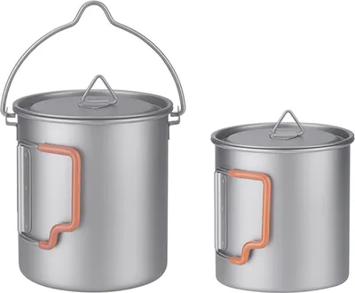 Produktbild von Stapelbare Becher Campingbecher Titan-Reisebecher Faltbarer Griff Tragbare Outdoor-Camping- und Reisebecher