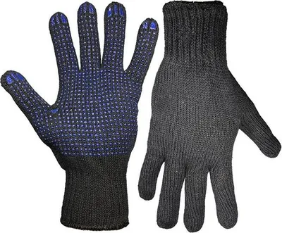 Produktbild von 10 Paar Gartenhandschuhe Arbeitshandschuhe Handschuhe mit Noppen Schwarz