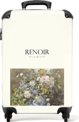 Produktbild von NoBoringSuitcases.com® Koffer Handgepäck Trolley Rollkoffer Kleine Reisekoffer mit 4 Rollen - Kunst - Renoir - Blumen - Alte Meister - Cabin Size < 55x40x23 cm & 55x40x20 cm - Fotokoffer - Kabinenkoffer - BoardgepäckHandgepäck Koffer 55x35x20 cm, 36L,