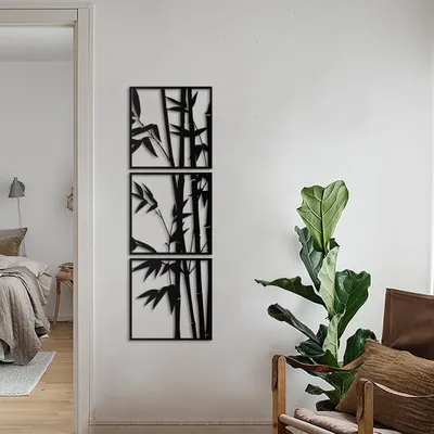 Immagine prodotto di Wallity, Etta- ATP1104, Nero, Altre decorazioni per la casa, 45 x 45 cm, 100% acciaio (Spessore: 1