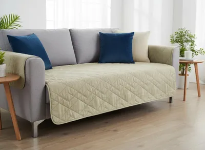Zdjęcie produktu dla Pokrowiec na sofę MIKKA beżowy 170x210 cm, 200x220 cm Mybesthome Rozmiar: 170x210 cm