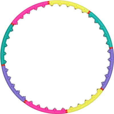 Produktbild von Hula Hoop Fitness Reifen 8-teilig Hüftmassage Sport Gymnastik Massag Bürsten Ø98cm