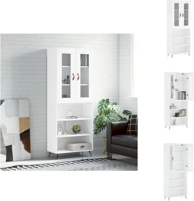 Immagine prodotto di vidaXL Credenza bianca 69,5x34x180 cm Materiale a base di legno - Credenze