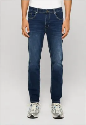 Image de Jean pour homme Urban Classics Basic Slim Fit, bleu foncé délavé - taille 44