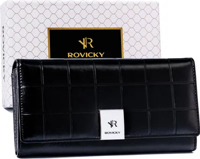 Produktbild von Rovicky Portemonnaie aus Leder für Frauen Ebei schwarz One size