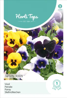 Produktbild von Stiefmütterchen Schweizer Riesen Mischung | Stiefmütterchensamen von Hortitops