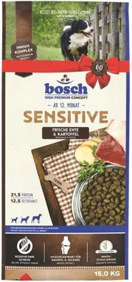 Produktbild von Hundefutter trocken Bosch Sensitive Ente & Kartoffel 15 kg