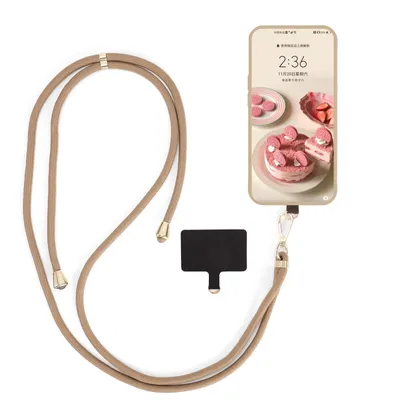Produktbild von Handykette Universal + Farbauswahl + zum Umhängen für Handyhülle Hülle Cover  Beige / Braun