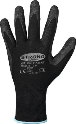 Produktbild von STRONGHAND Handschuhe Finegrip schwarz EN 388 PSA II Gr. 11 - 0520-11H