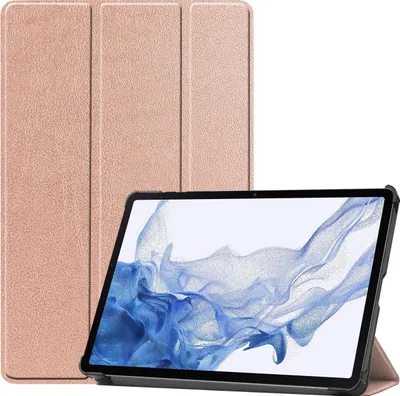 Produktbild von Mobigear Dreifach-Faltetui für Tablet, Hülle für Samsung Galaxy Tab S9, Klapphülle – Roségold