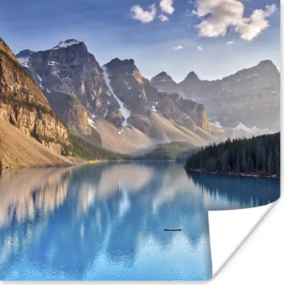 Produktbild von MuchoWow® Poster Moraine Lake in der Provinz Alberta in Kanada 50x50 cm - Wohnzimmerdekoration