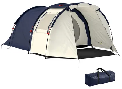 Produktbild von SUGIFT Familienzelt mit Schlaf- und Wohnbereich, Polyester-Taft, Marineblau