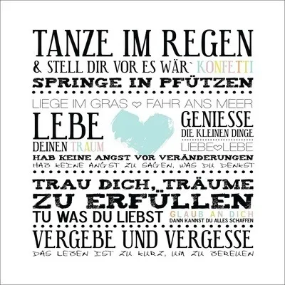 Produktbild von Leinwandbild Blue Heart 27x27 cm