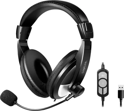 Zdjęcie produktu dla LogiLink Headset Stereo, with Microphone, USB, black