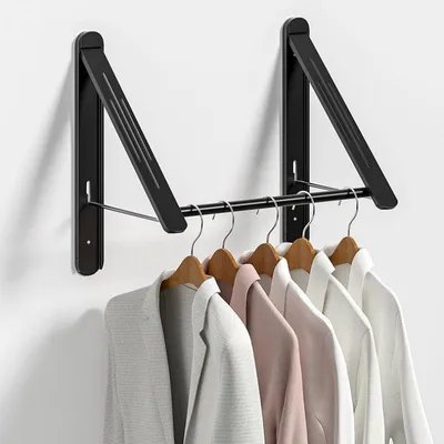 Produktbild von STUNQ® Wandmontage Wäscheständer, ausziehbar, klappbar, Handtuchhalter, Organisation für Zuhause
