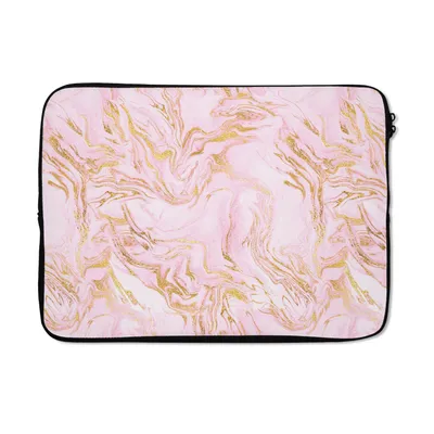 Produktbild von MuchoWow® Laptop Hülle 13 Zoll Gold - Marmor - Schick - Muster Laptoptasche - Laptophülle - Sleeve - Rundumschutz