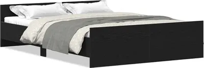 Produktbild von vidaXL Bettgestell ohne Matratze Schwarz Eichen-Optik 120x190 cm