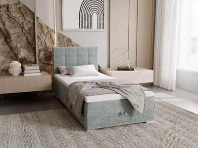 Obrázek produktu pro Čalouněná postel 80x200 ELSIE 2 s úložným prostorem - šedá, levé provedení