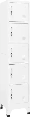 Zdjęcie produktu dla vidaXL vidaXL - Szafka zamykana - 38x40x180 - cm - stal - biały