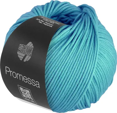 Immagine prodotto di Lana Grossa PROMESSA 50 g di filato tubolare a trama morbida 125 m colore 27 - blu turchese