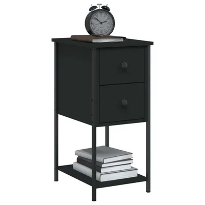 Obrázek produktu pro vidaXL Noční stolek černý 32x42x70 cm Dřevěný materiál