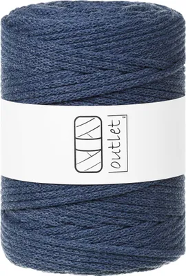 Produktbild von Marineblau Baumwoll-Flechtkordel 5mm 100m OUTLET