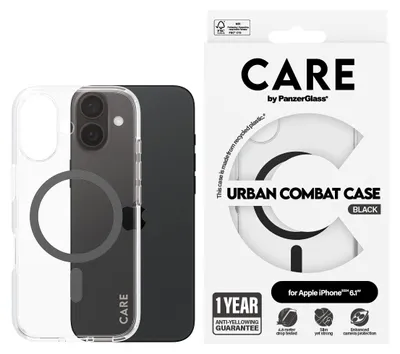 Image de Care By Panzerglass Flagship Case With Magsafe For Iphone 16 - Noir